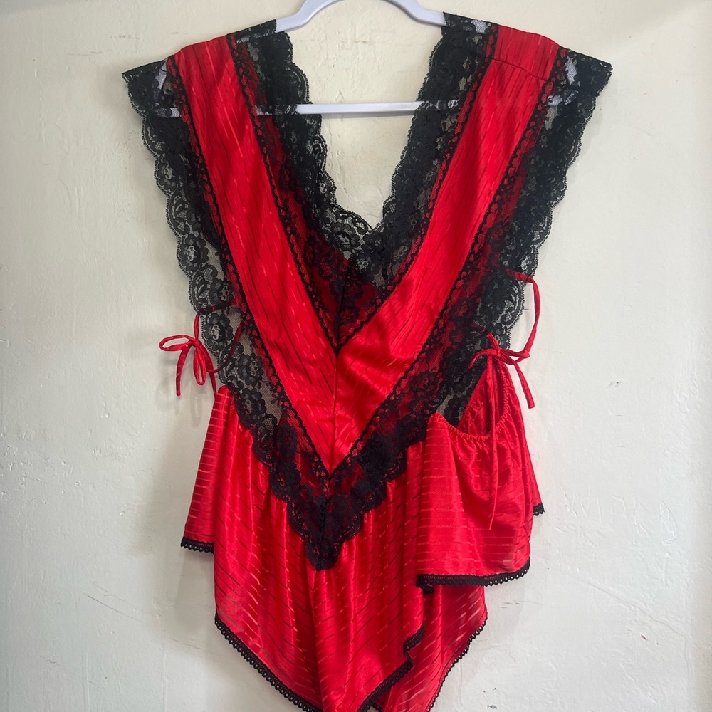 Vintage red lingerie nighty